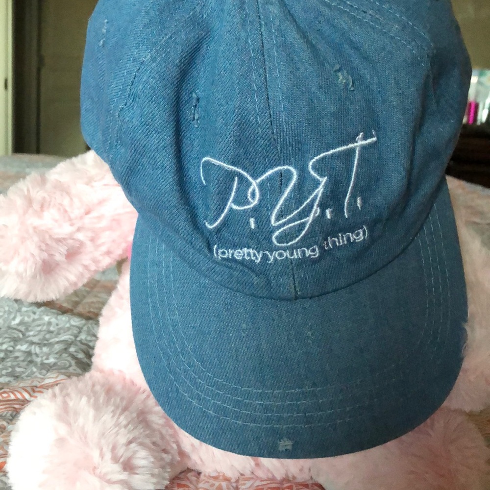 Brand new distressed denim hat